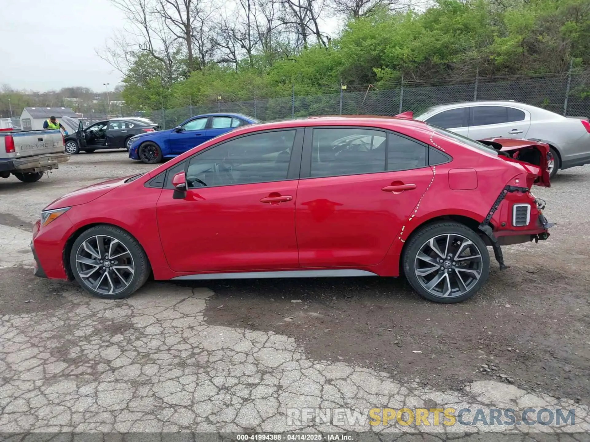 15 fotografías del automóvil dañado JTDT4RCE9LJ036653 TOYOTA COROLLA 2020