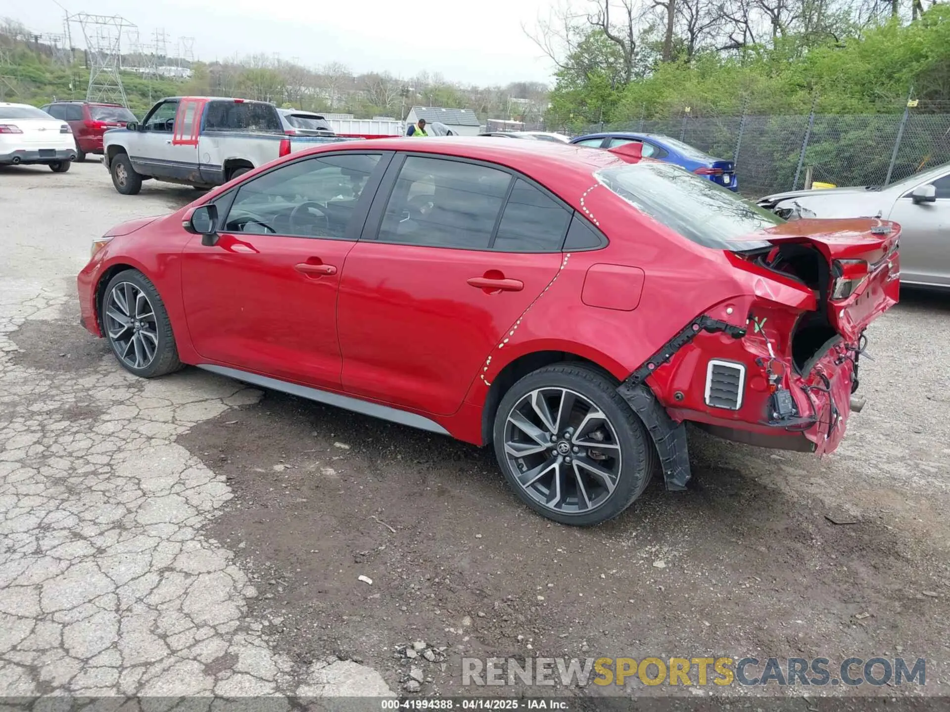 3 fotografías del automóvil dañado JTDT4RCE9LJ036653 TOYOTA COROLLA 2020