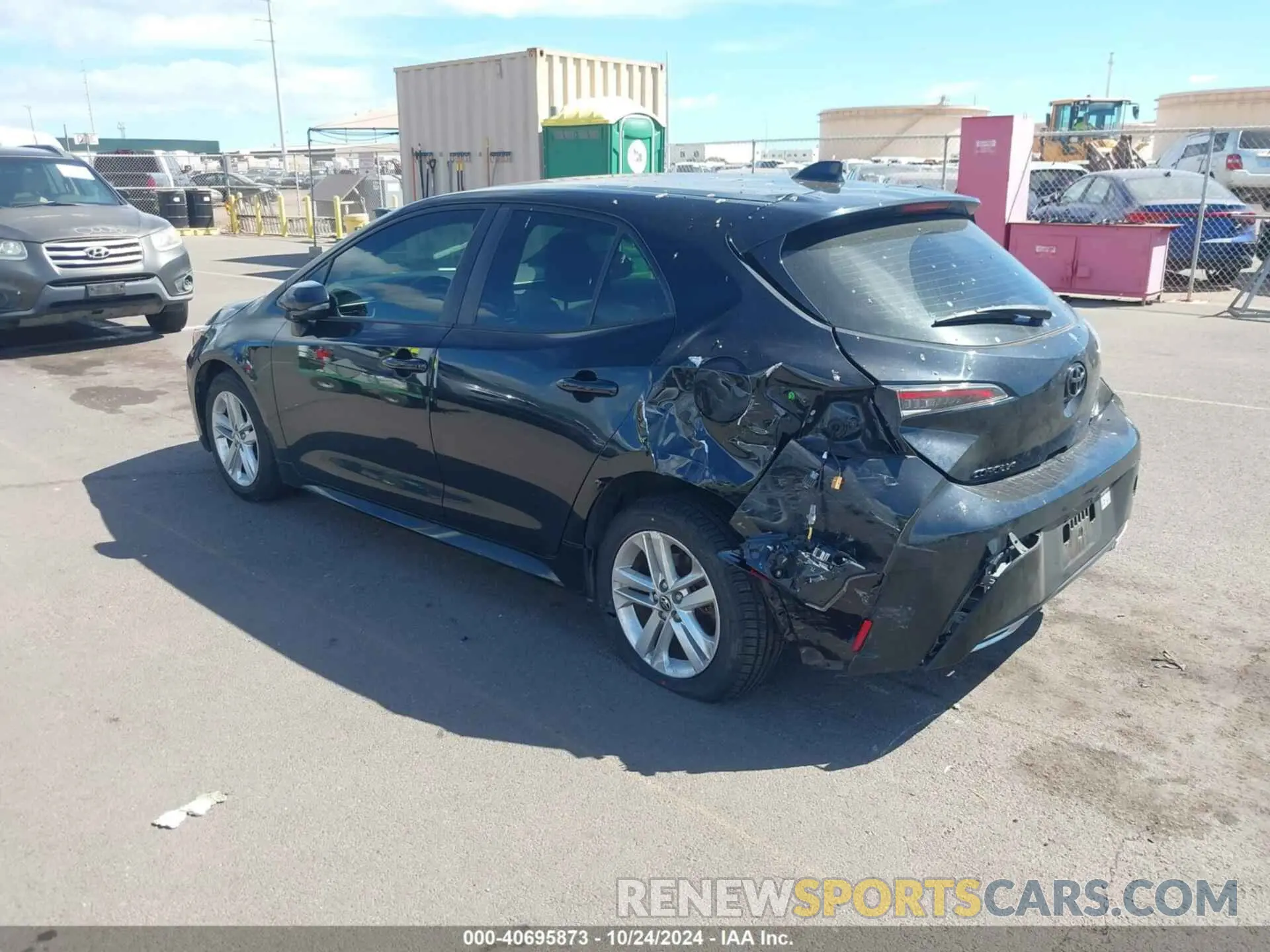 3 fotografías del automóvil dañado JTNB4RBE3L3080483 TOYOTA COROLLA 2020