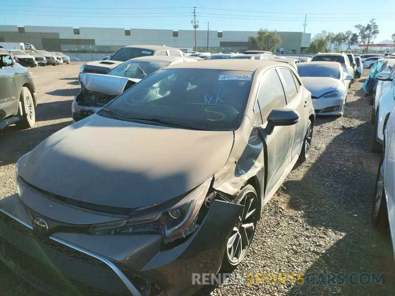 2 fotografías del automóvil dañado JTNC4RBE4L3104200 TOYOTA COROLLA 2020