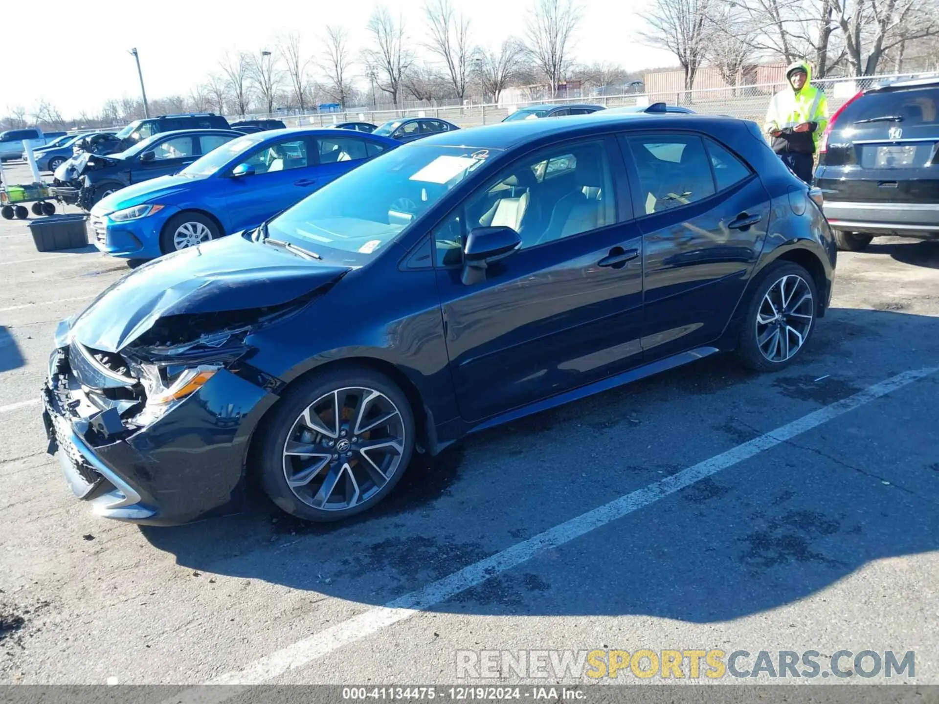2 fotografías del automóvil dañado JTNC4RBE8L3085053 TOYOTA COROLLA 2020