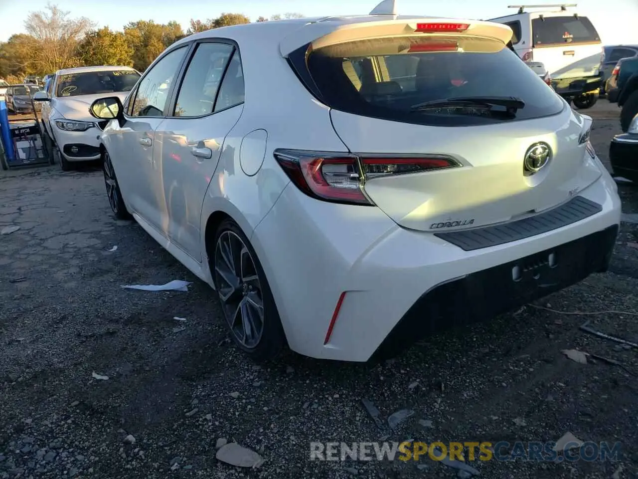3 fotografías del automóvil dañado JTNC4RBEXL3090979 TOYOTA COROLLA 2020