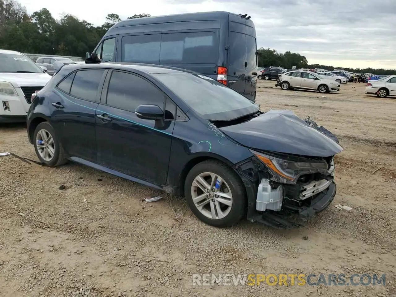 4 fotografías del automóvil dañado JTND4RBE1L3093306 TOYOTA COROLLA 2020