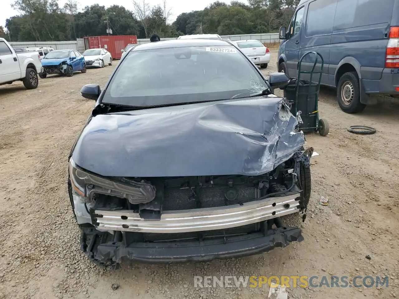 5 fotografías del automóvil dañado JTND4RBE1L3093306 TOYOTA COROLLA 2020
