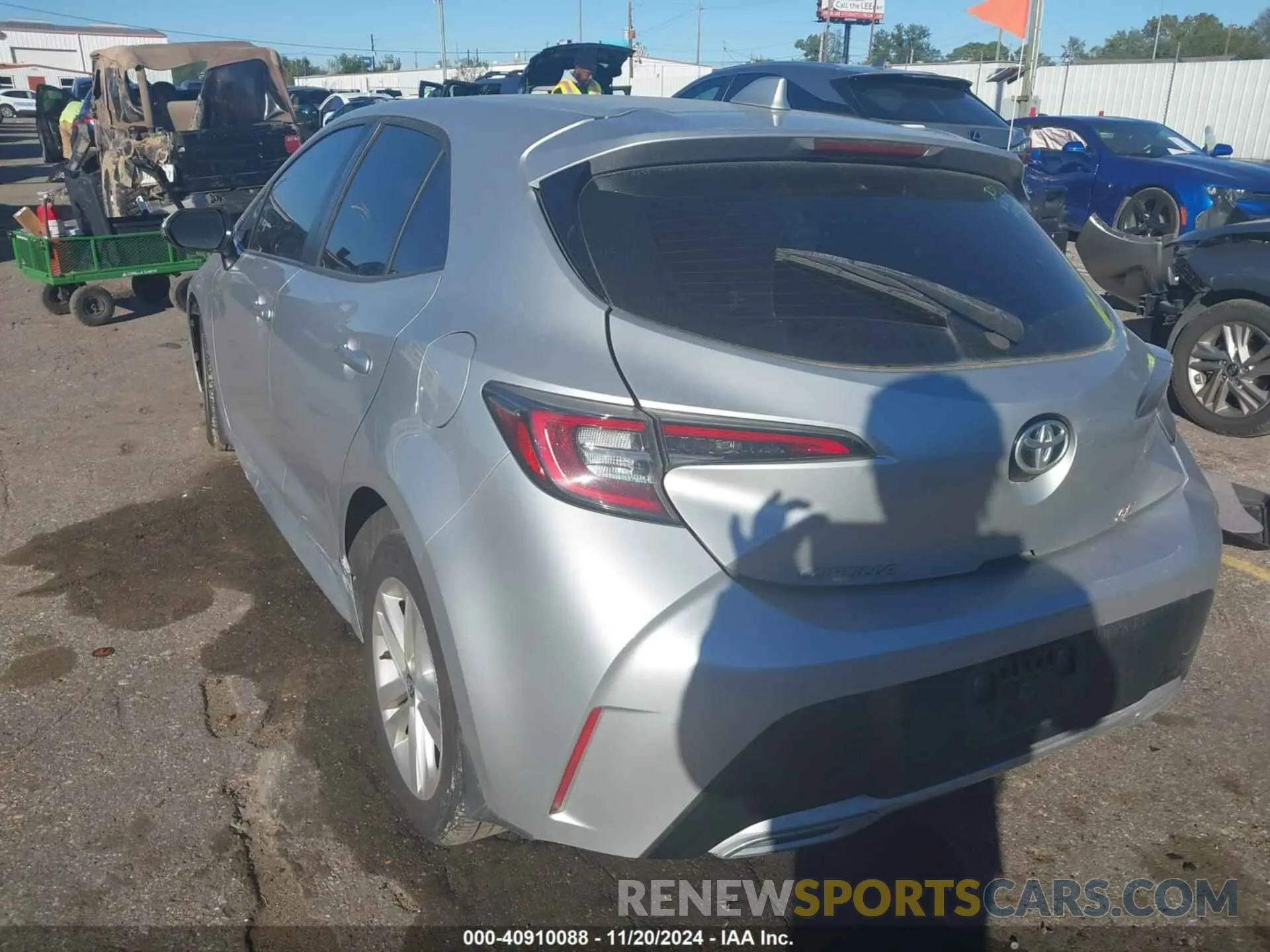 3 fotografías del automóvil dañado JTND4RBE5L3074709 TOYOTA COROLLA 2020