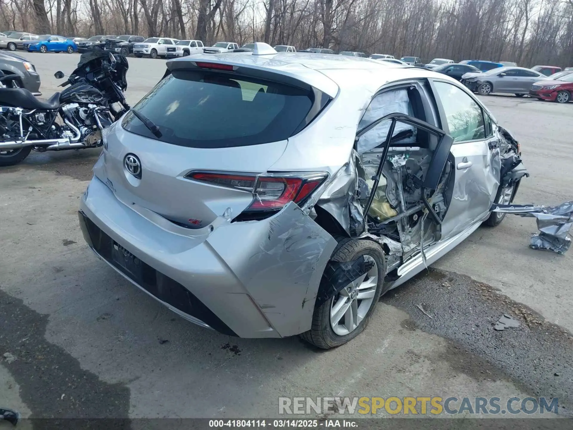 4 fotografías del automóvil dañado JTND4RBE6L3082916 TOYOTA COROLLA 2020