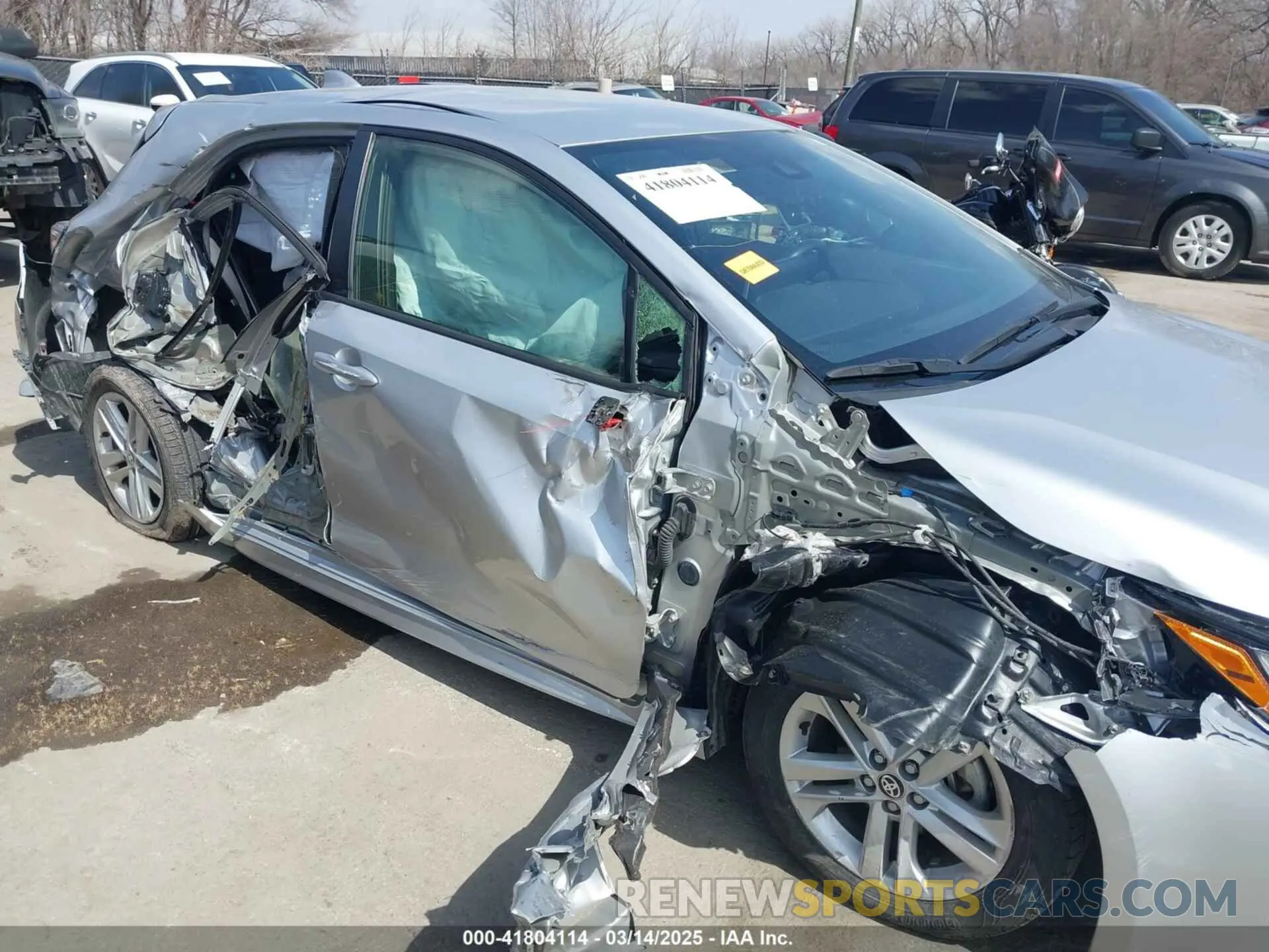 6 fotografías del automóvil dañado JTND4RBE6L3082916 TOYOTA COROLLA 2020