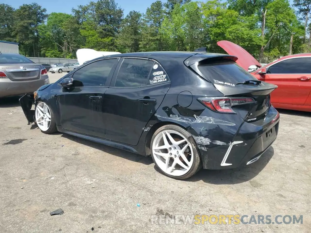 2 fotografías del automóvil dañado JTND4RBE6L3103862 TOYOTA COROLLA 2020