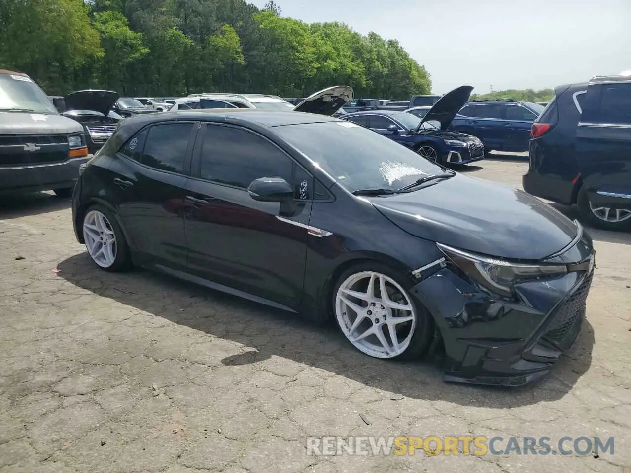 4 fotografías del automóvil dañado JTND4RBE6L3103862 TOYOTA COROLLA 2020