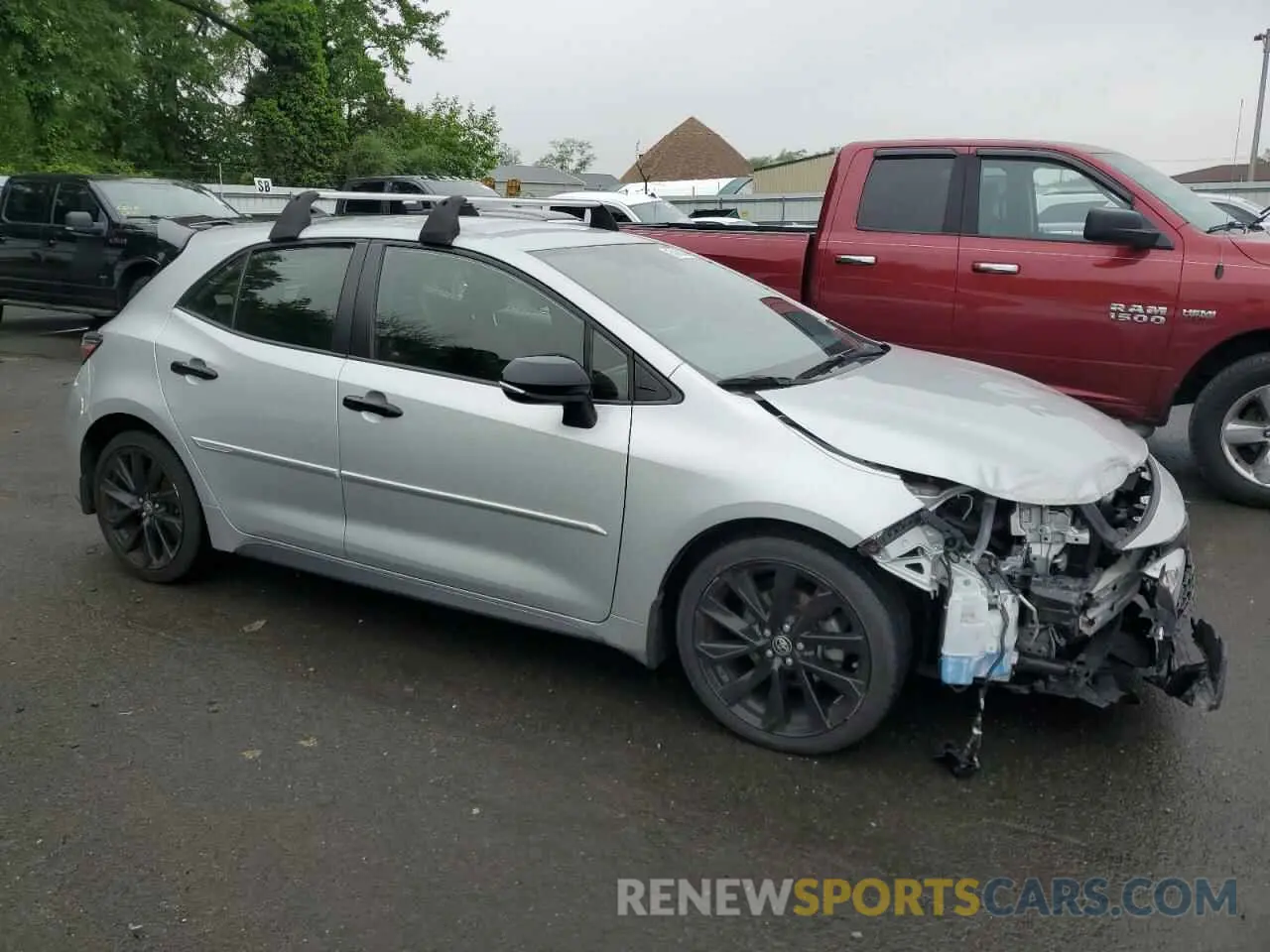 4 fotografías del automóvil dañado JTND4RBE8L3086868 TOYOTA COROLLA 2020