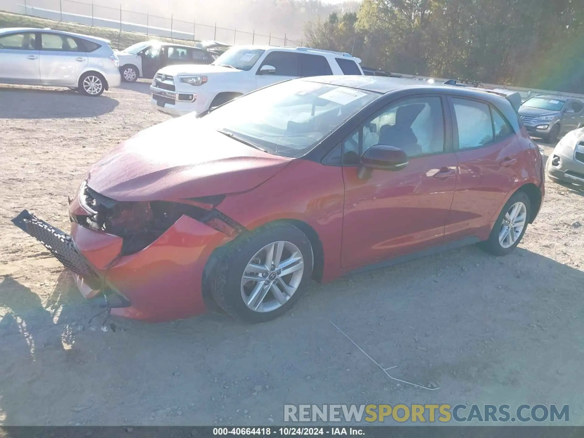 2 fotografías del automóvil dañado JTND4RBEXL3104593 TOYOTA COROLLA 2020