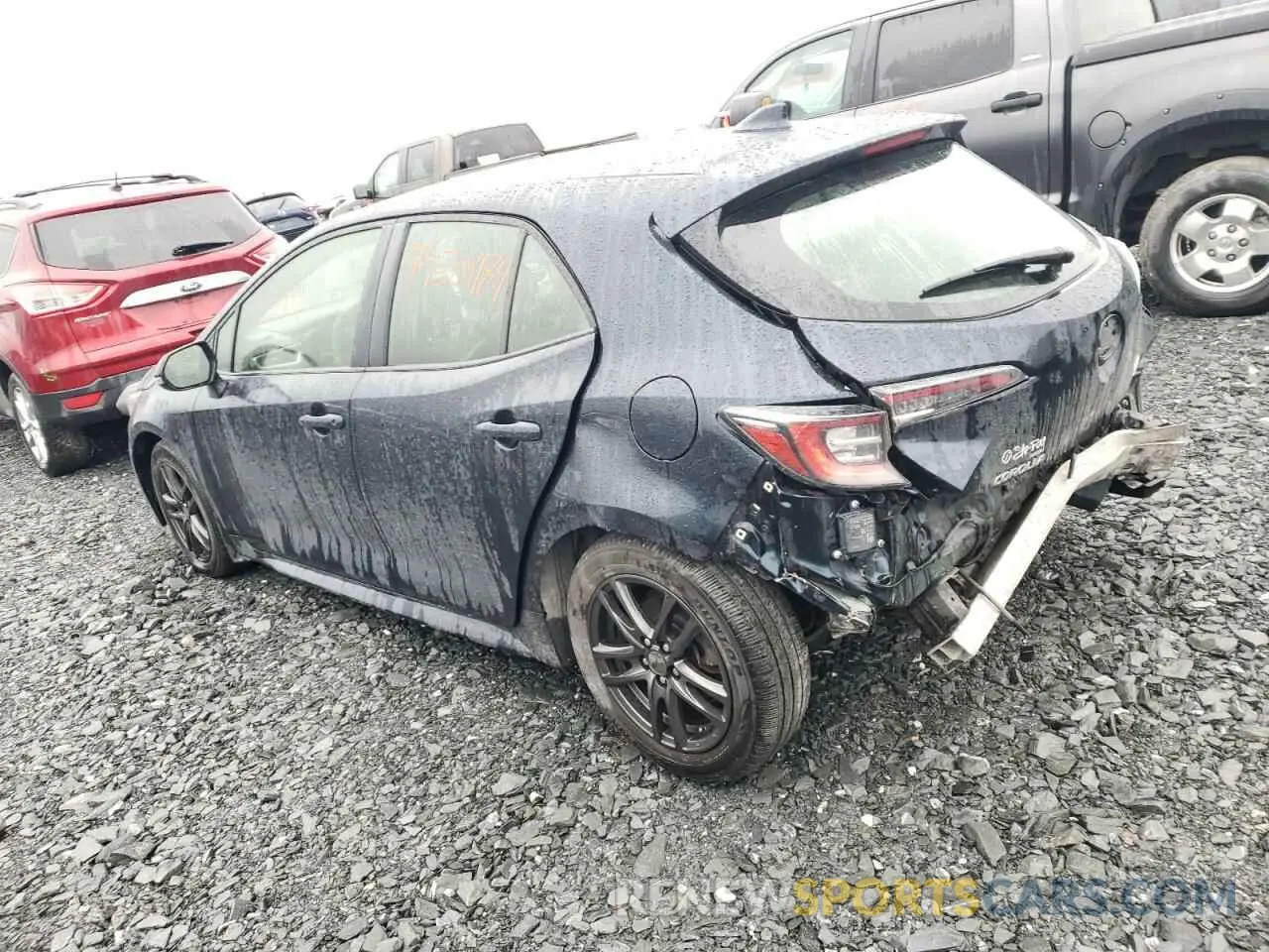 2 fotografías del automóvil dañado JTNK4RBE9L3088183 TOYOTA COROLLA 2020