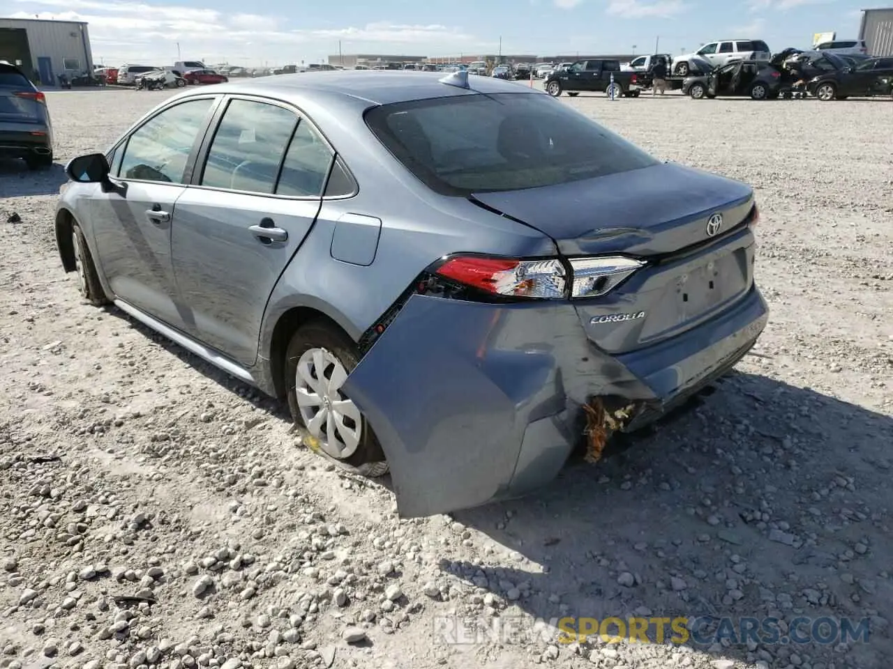 3 fotografías del automóvil dañado 5YFDPMAE7MP199848 TOYOTA COROLLA 2021