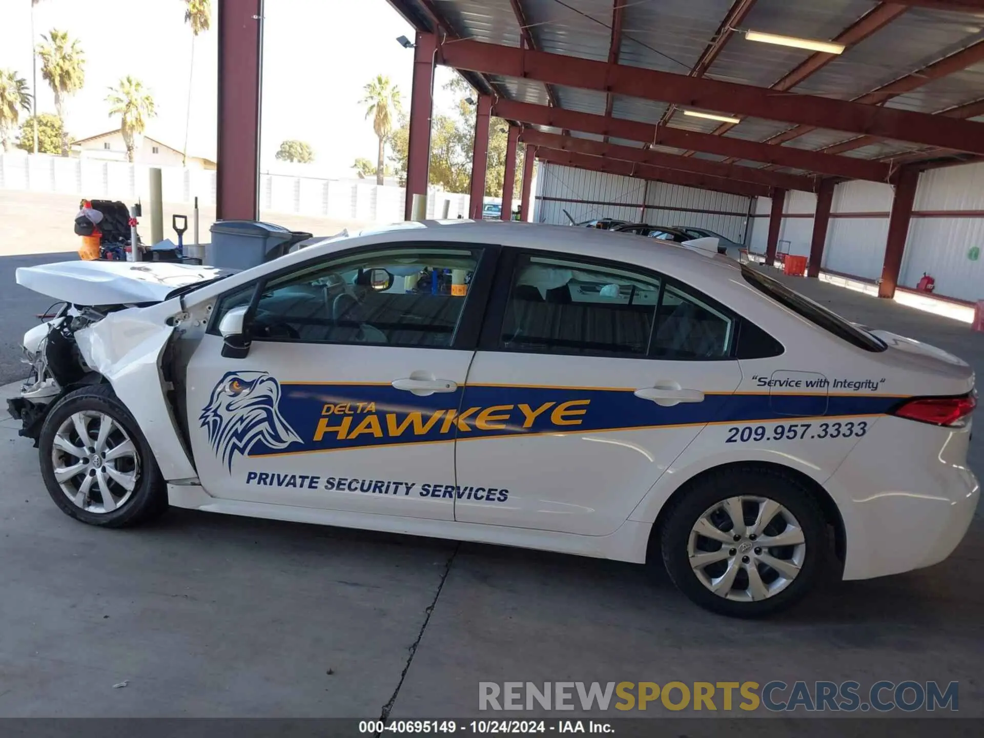 15 fotografías del automóvil dañado 5YFEPMAE0MP170079 TOYOTA COROLLA 2021