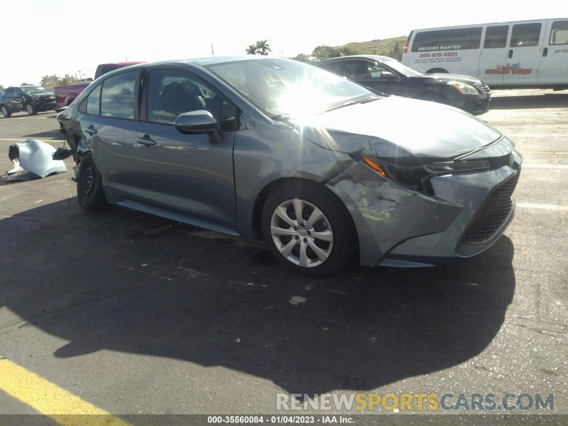 1 fotografías del automóvil dañado 5YFEPMAE0MP182460 TOYOTA COROLLA 2021