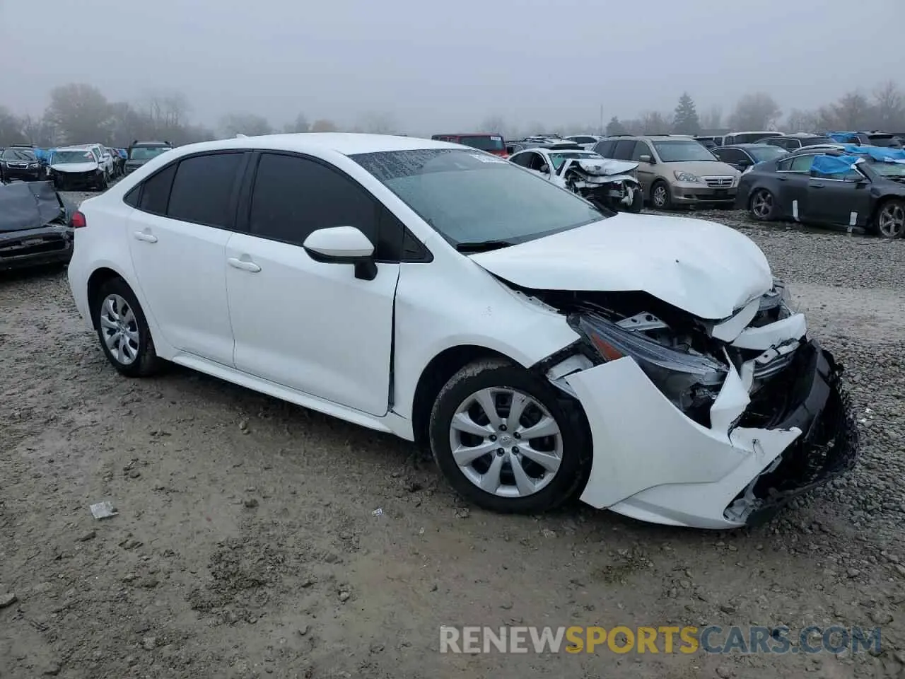 4 fotografías del automóvil dañado 5YFEPMAE0MP188405 TOYOTA COROLLA 2021