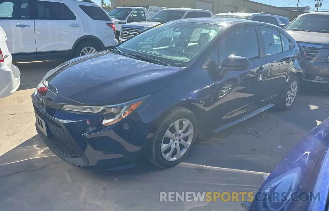 2 fotografías del automóvil dañado 5YFEPMAE0MP190056 TOYOTA COROLLA 2021