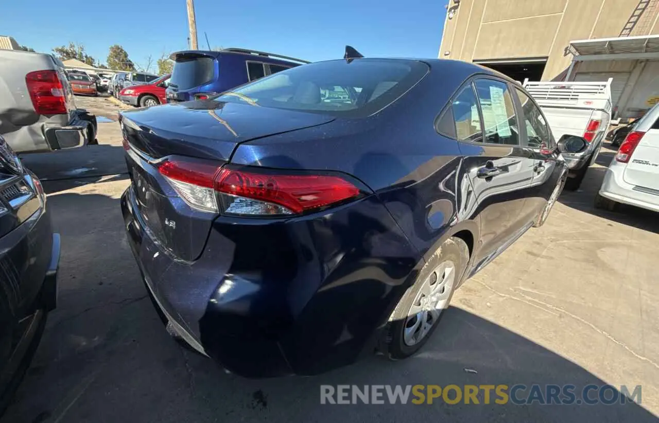 4 fotografías del automóvil dañado 5YFEPMAE0MP190056 TOYOTA COROLLA 2021