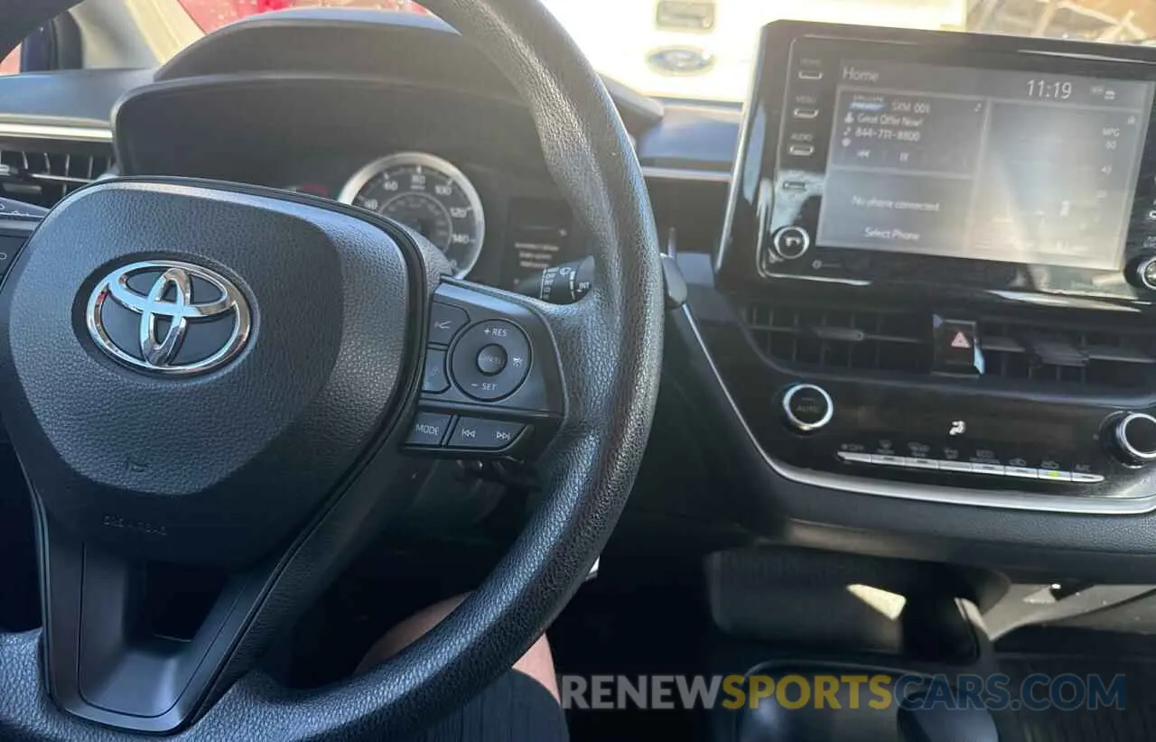 9 fotografías del automóvil dañado 5YFEPMAE0MP190056 TOYOTA COROLLA 2021