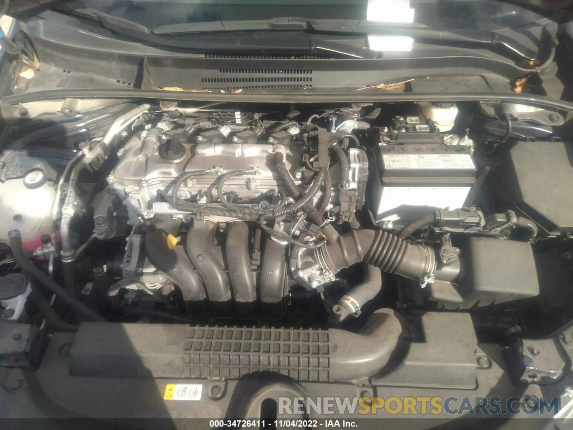 10 fotografías del automóvil dañado 5YFEPMAE0MP195631 TOYOTA COROLLA 2021