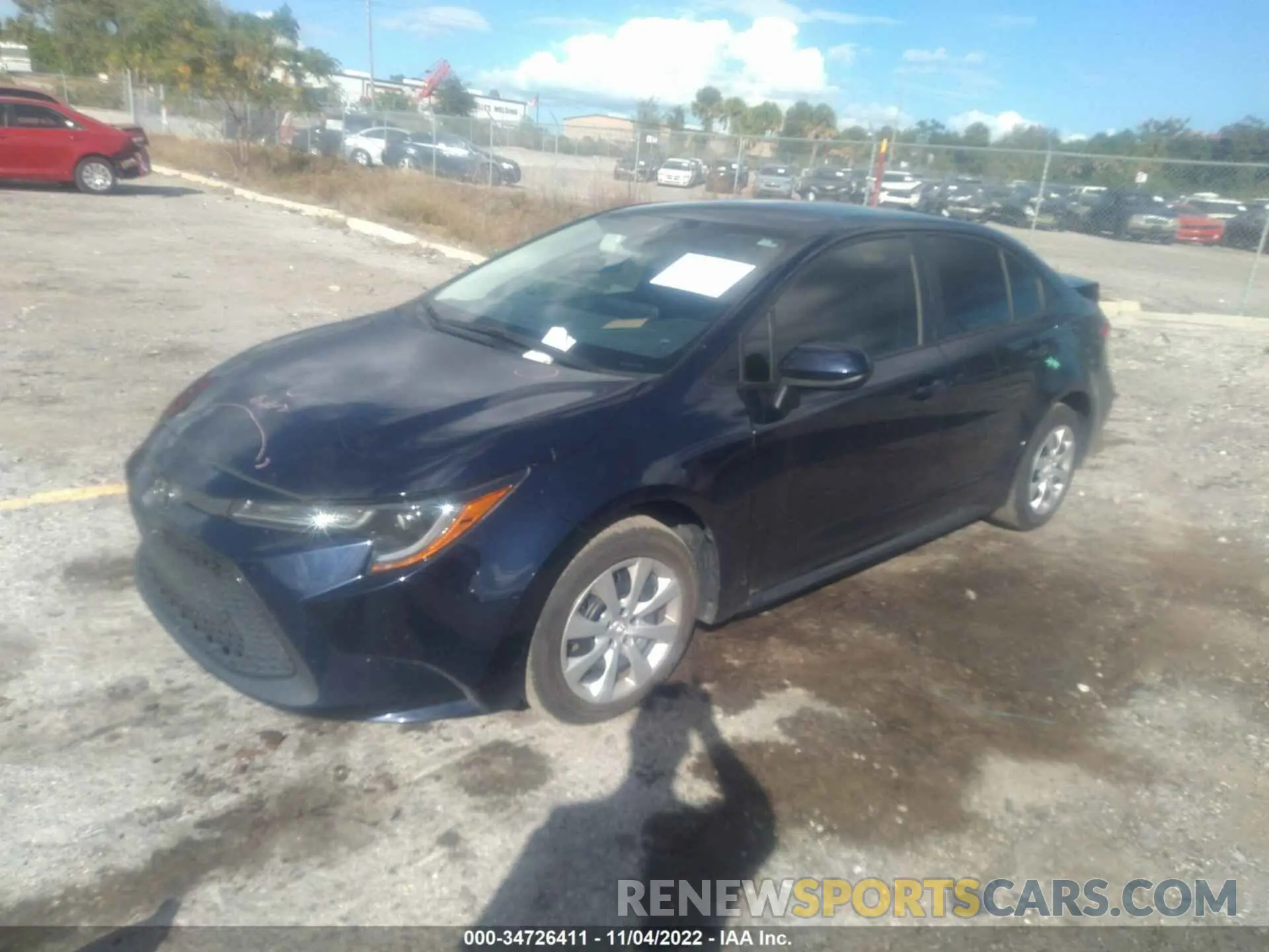 2 fotografías del automóvil dañado 5YFEPMAE0MP195631 TOYOTA COROLLA 2021