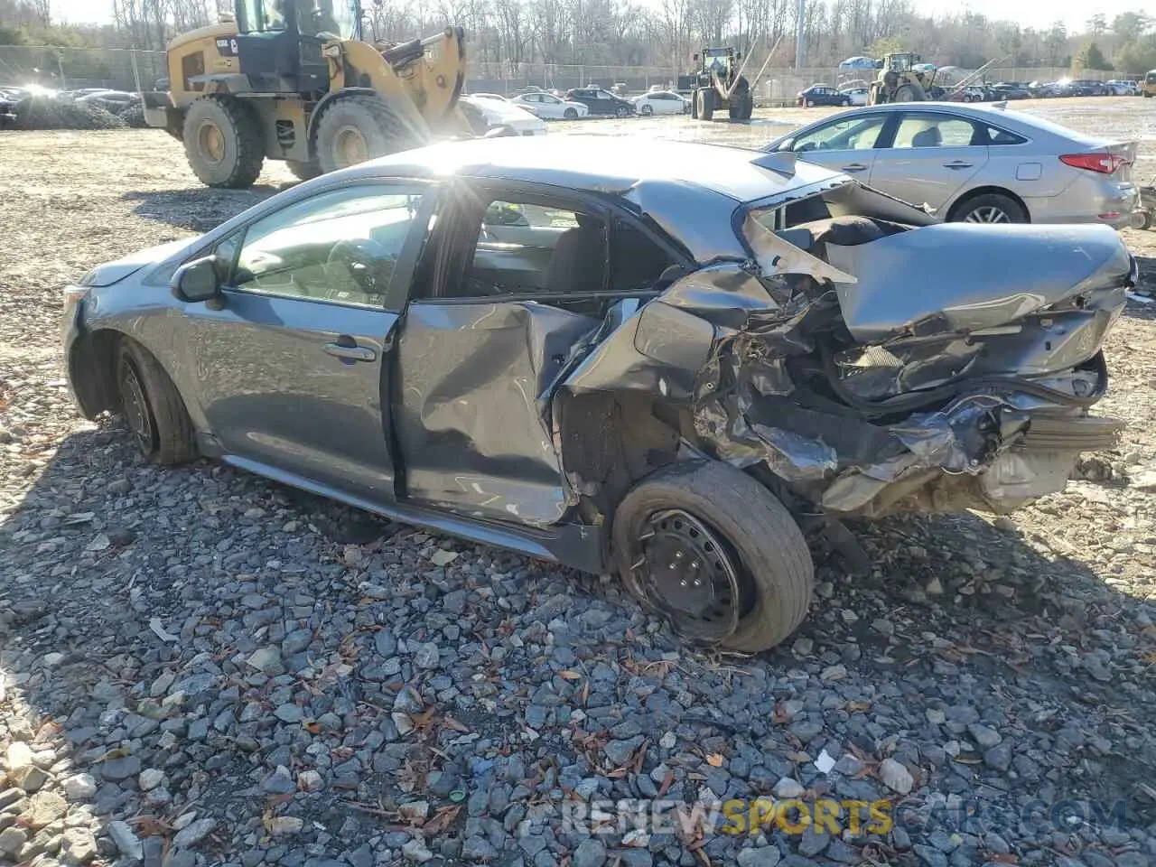 2 fotografías del automóvil dañado 5YFEPMAE0MP232239 TOYOTA COROLLA 2021