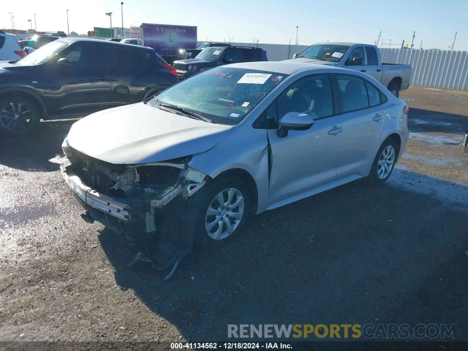 15 fotografías del automóvil dañado 5YFEPMAE0MP260395 TOYOTA COROLLA 2021