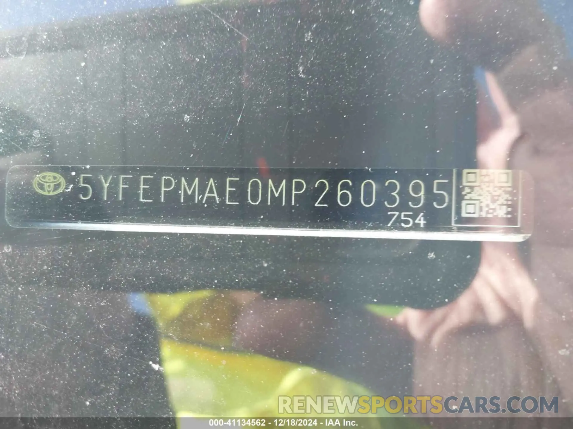 9 fotografías del automóvil dañado 5YFEPMAE0MP260395 TOYOTA COROLLA 2021