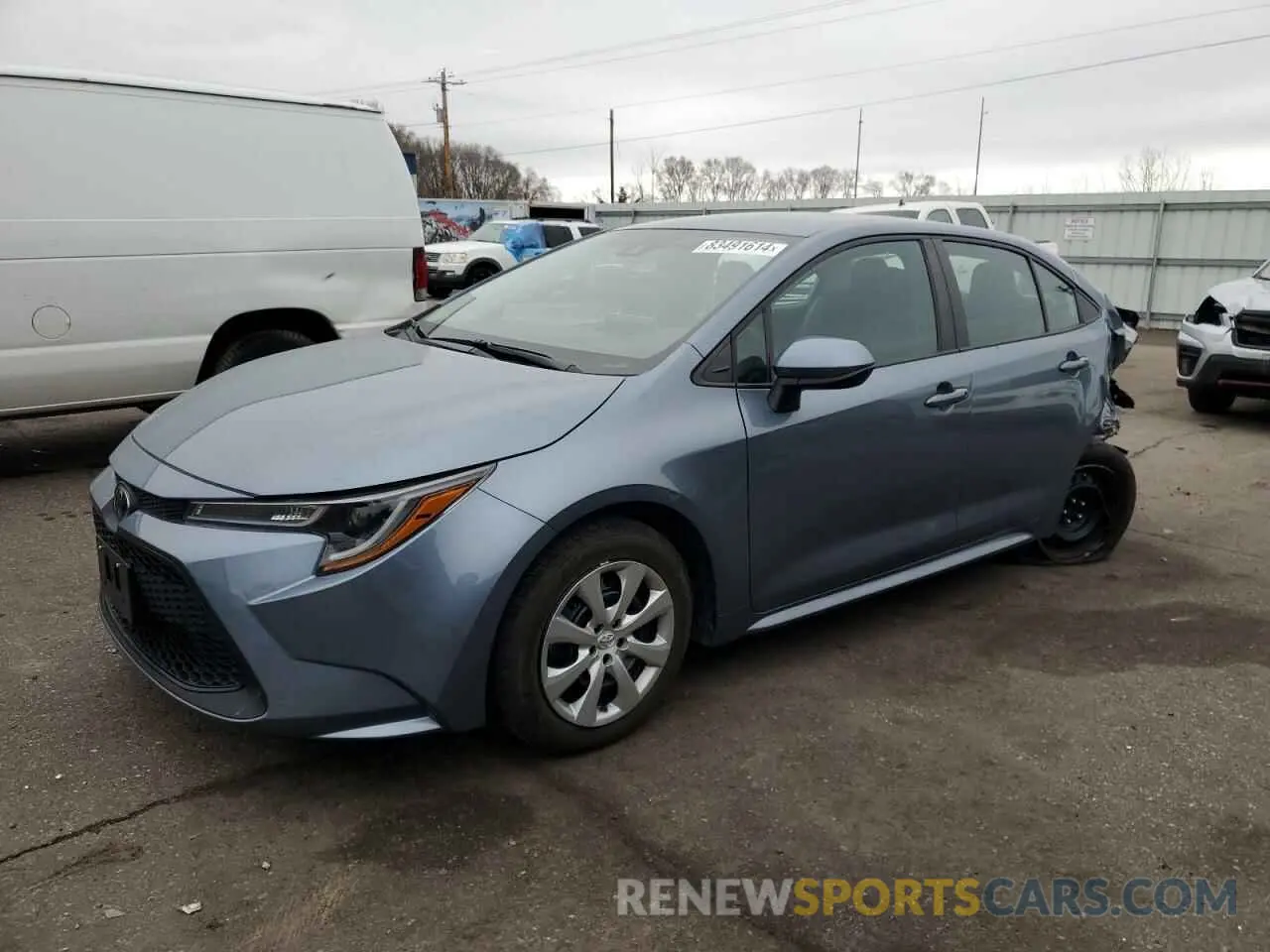 1 fotografías del automóvil dañado 5YFEPMAE1MP156577 TOYOTA COROLLA 2021