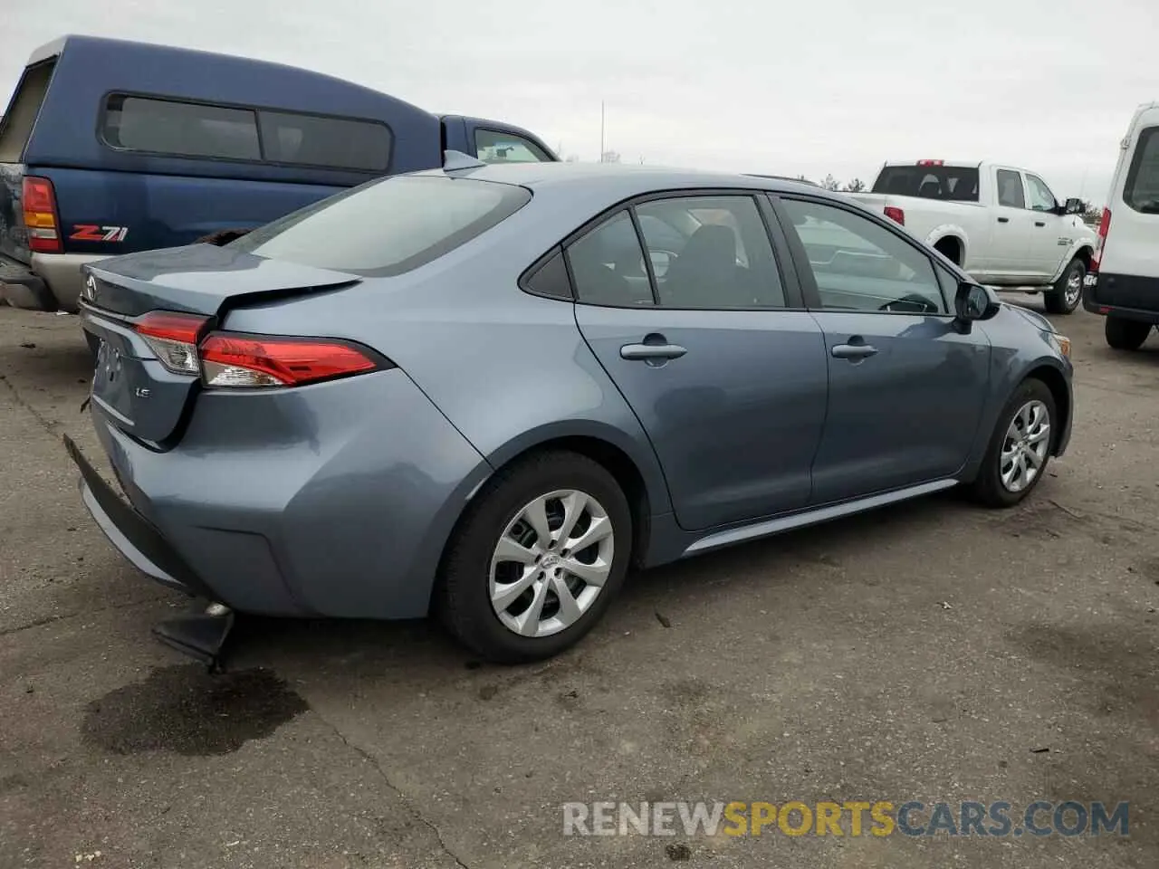3 fotografías del automóvil dañado 5YFEPMAE1MP156577 TOYOTA COROLLA 2021