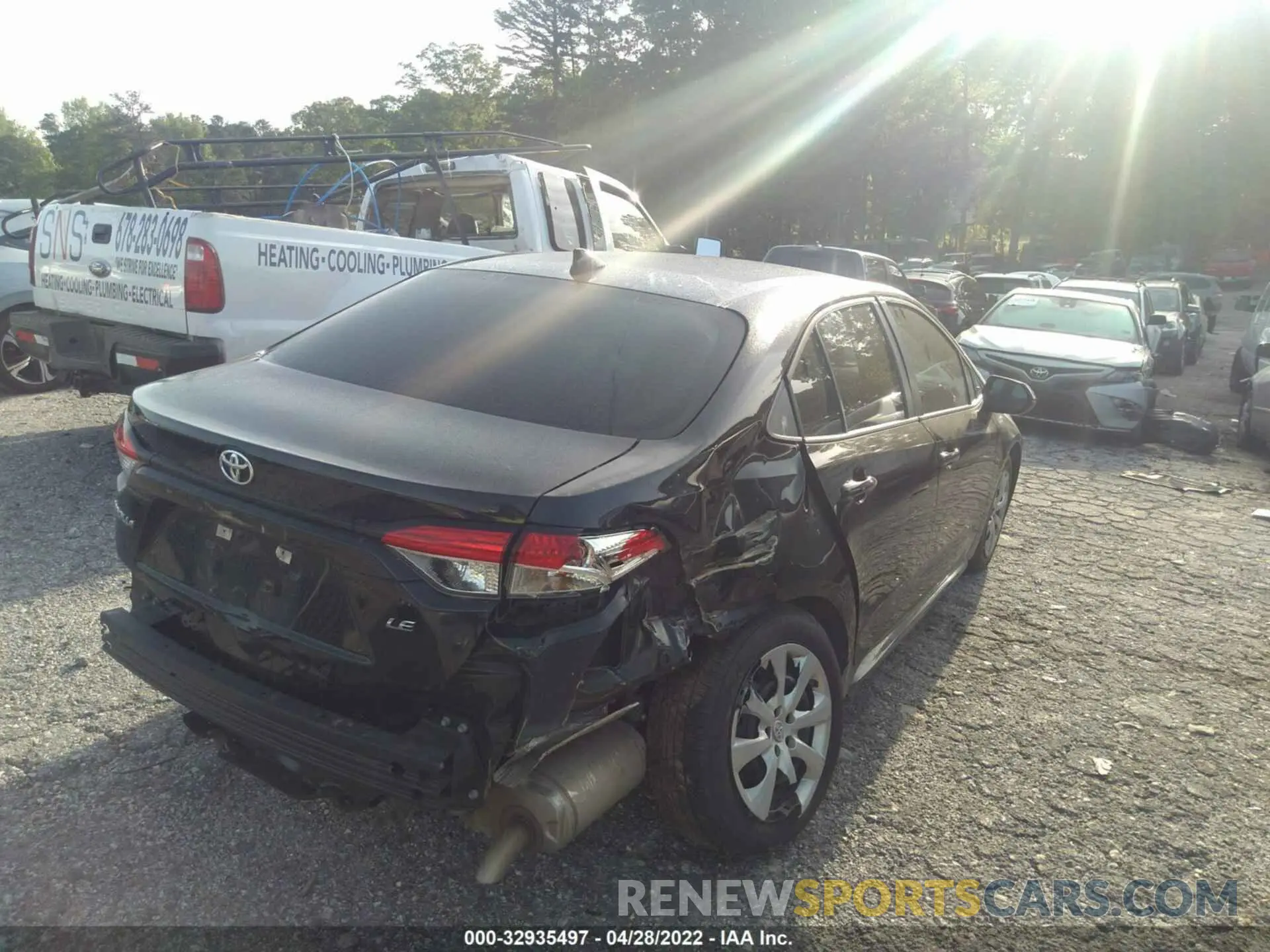 4 fotografías del automóvil dañado 5YFEPMAE1MP173203 TOYOTA COROLLA 2021