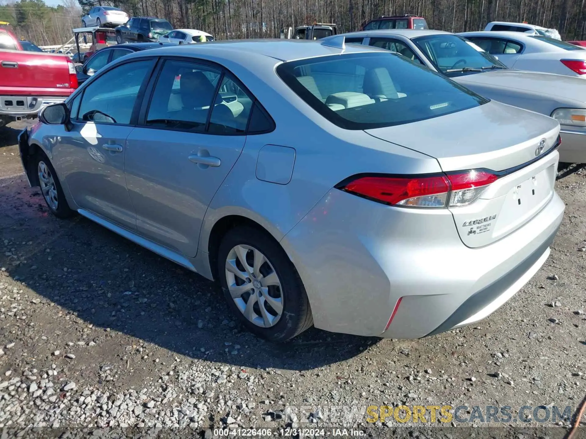 3 fotografías del automóvil dañado 5YFEPMAE1MP190065 TOYOTA COROLLA 2021