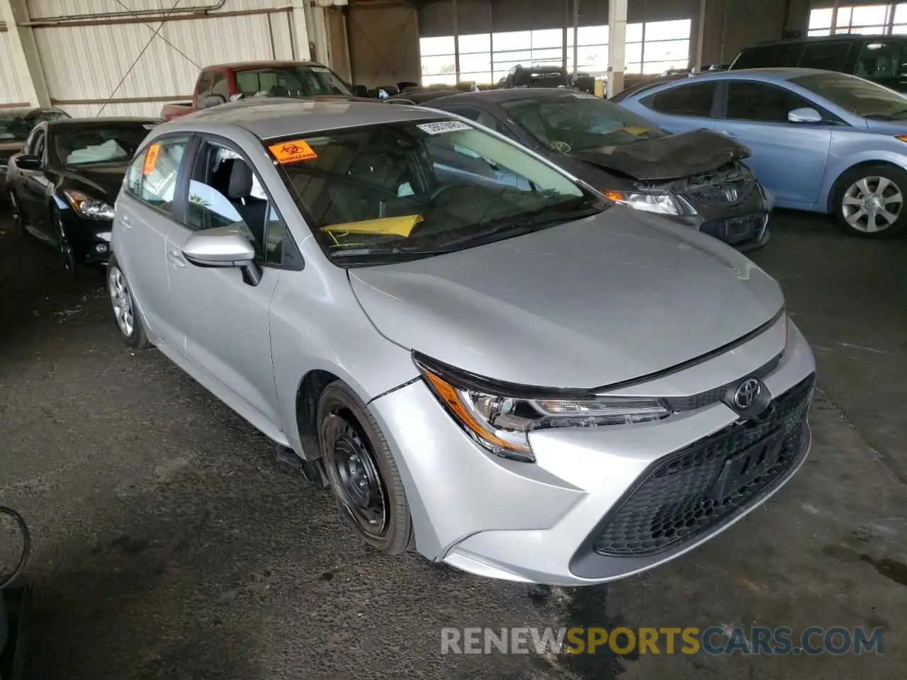 1 fotografías del automóvil dañado 5YFEPMAE1MP194505 TOYOTA COROLLA 2021