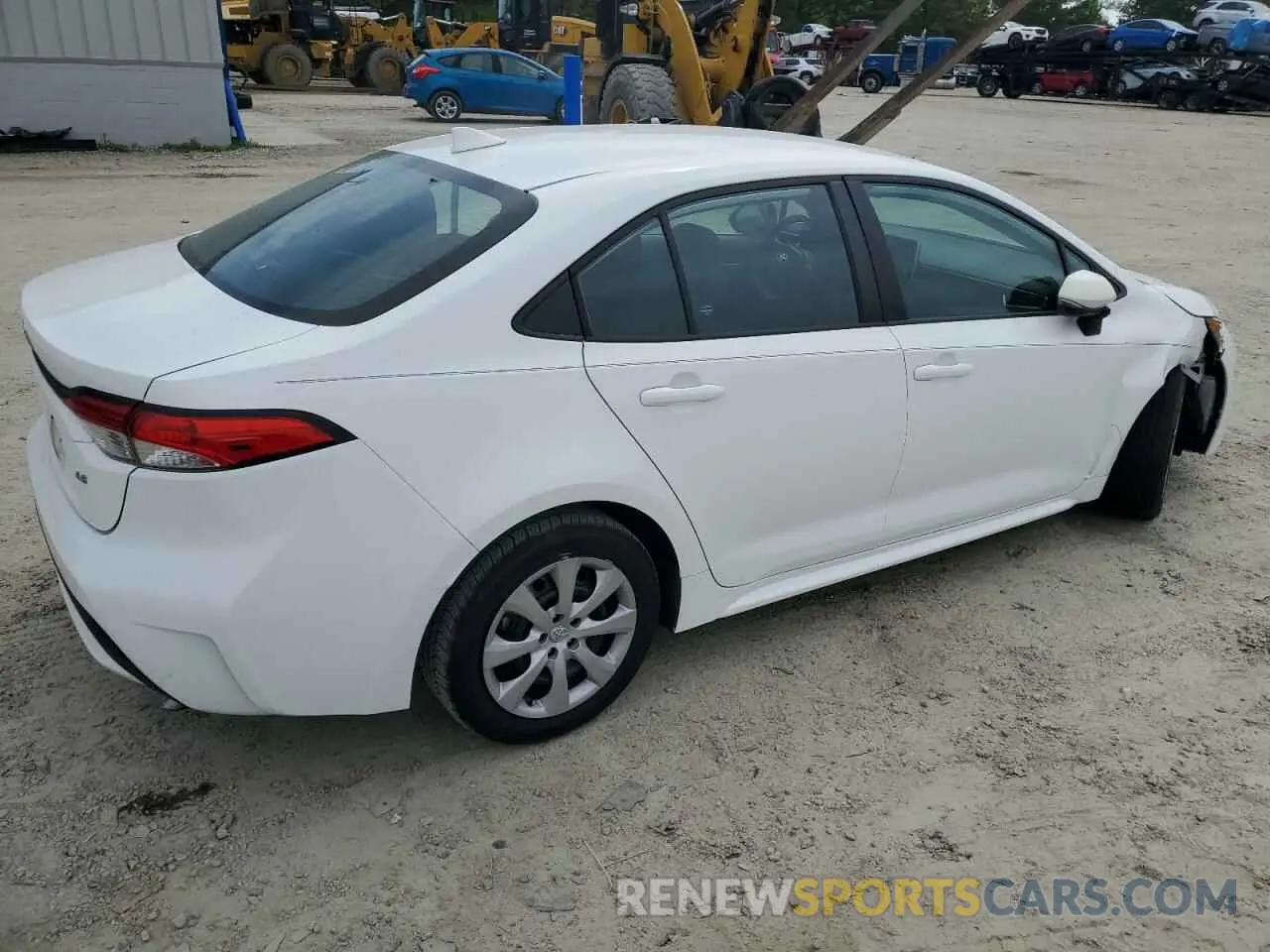 3 fotografías del automóvil dañado 5YFEPMAE1MP206006 TOYOTA COROLLA 2021