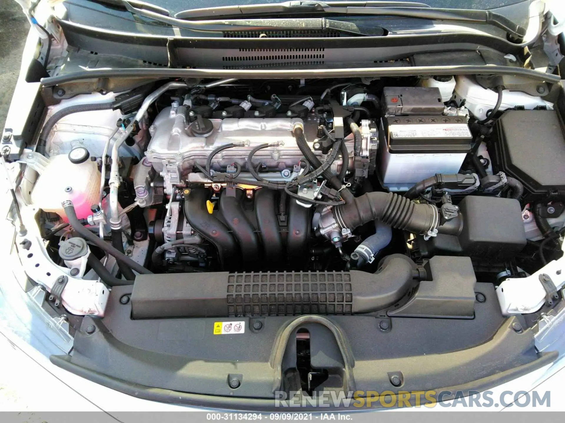10 fotografías del automóvil dañado 5YFEPMAE1MP212310 TOYOTA COROLLA 2021