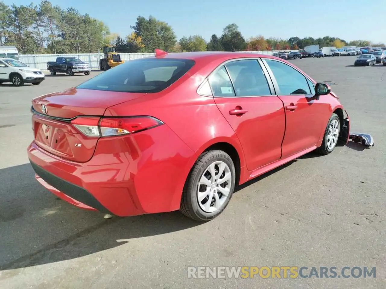 4 fotografías del automóvil dañado 5YFEPMAE1MP212825 TOYOTA COROLLA 2021