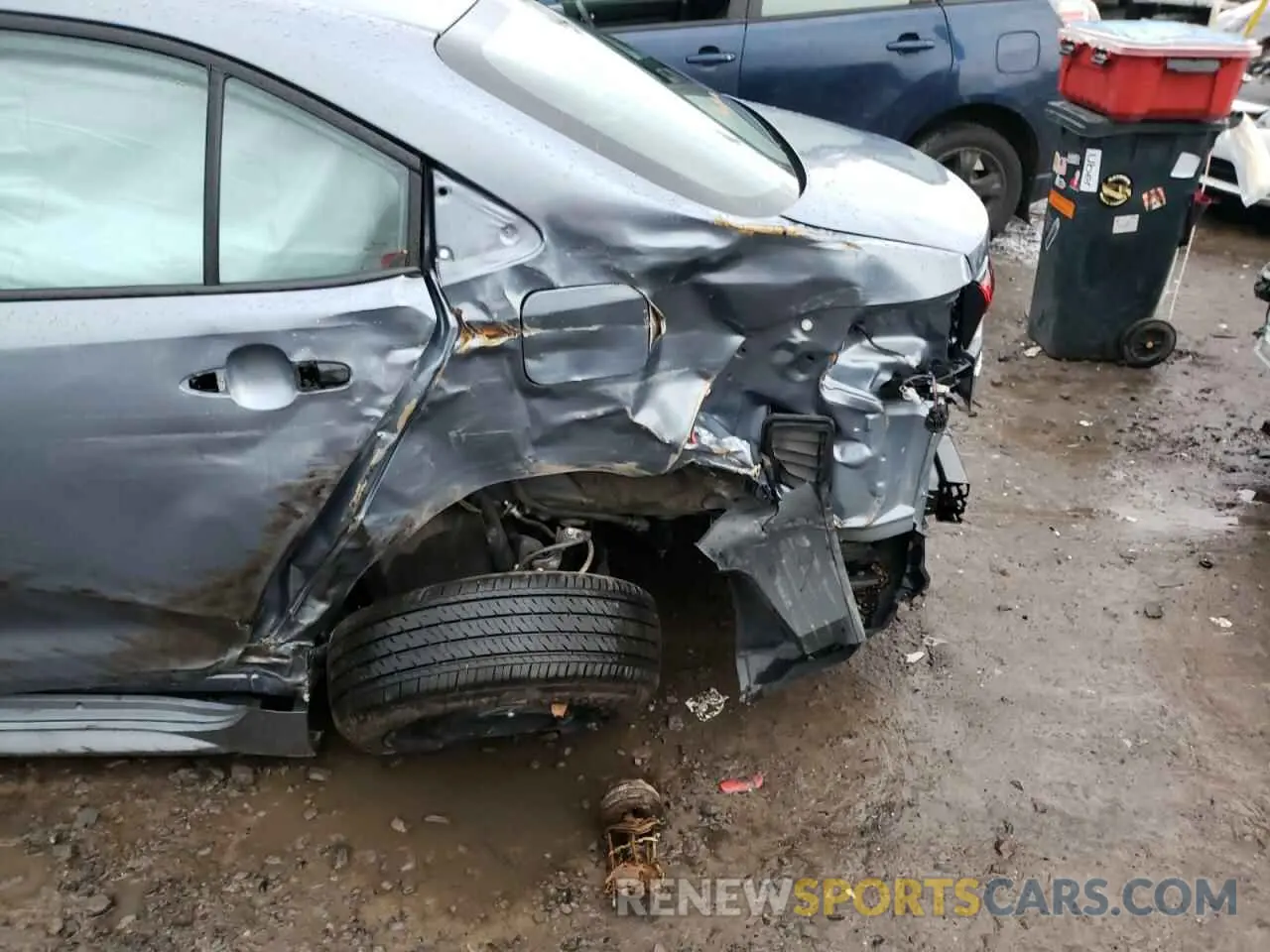 9 fotografías del automóvil dañado 5YFEPMAE1MP224635 TOYOTA COROLLA 2021