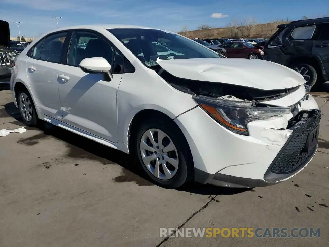 4 fotografías del automóvil dañado 5YFEPMAE1MP246716 TOYOTA COROLLA 2021