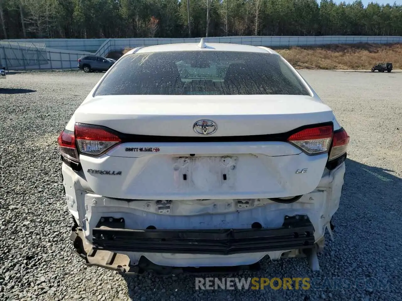 6 fotografías del automóvil dañado 5YFEPMAE1MP261765 TOYOTA COROLLA 2021