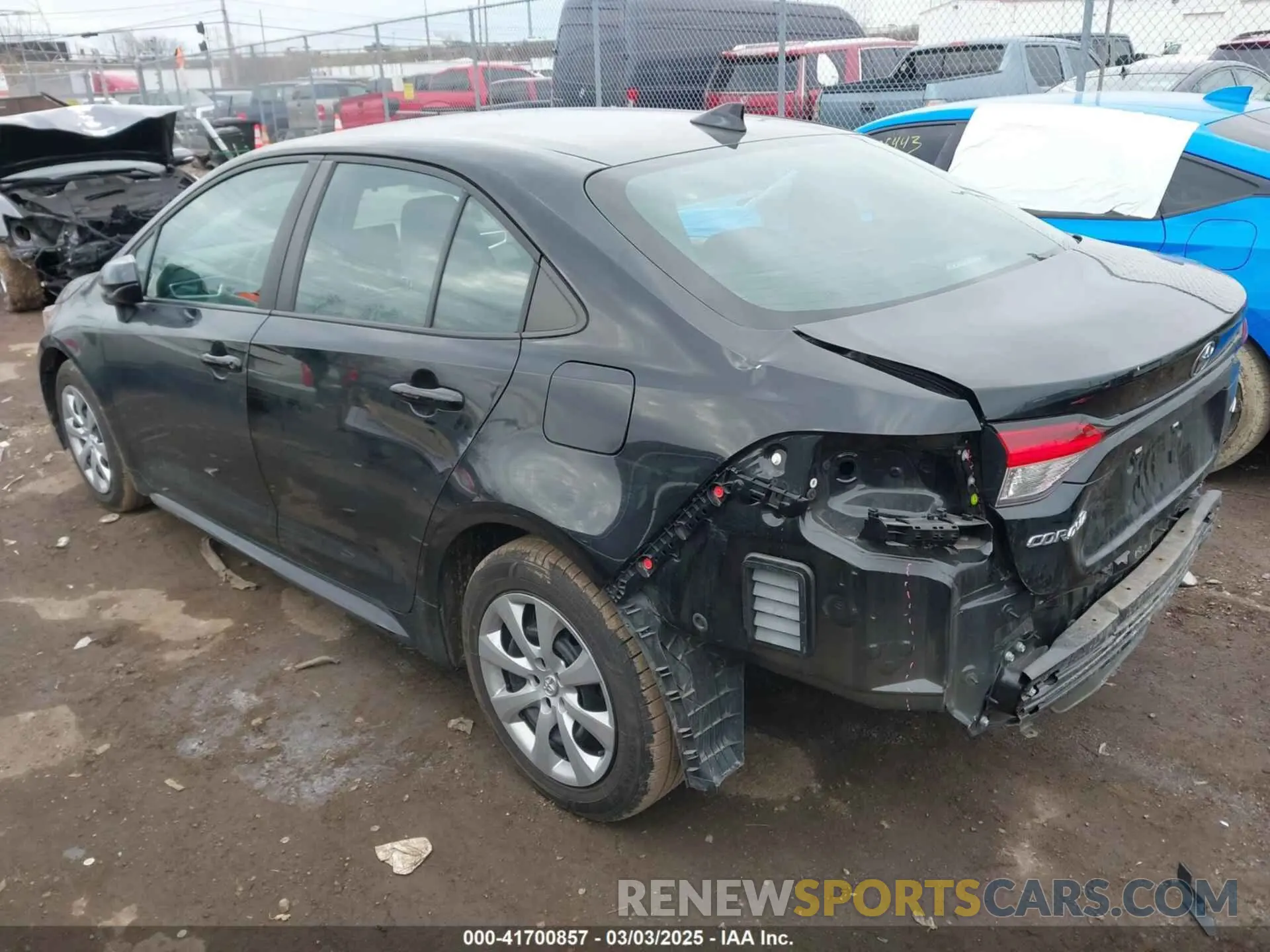 3 fotografías del automóvil dañado 5YFEPMAE1MP263628 TOYOTA COROLLA 2021
