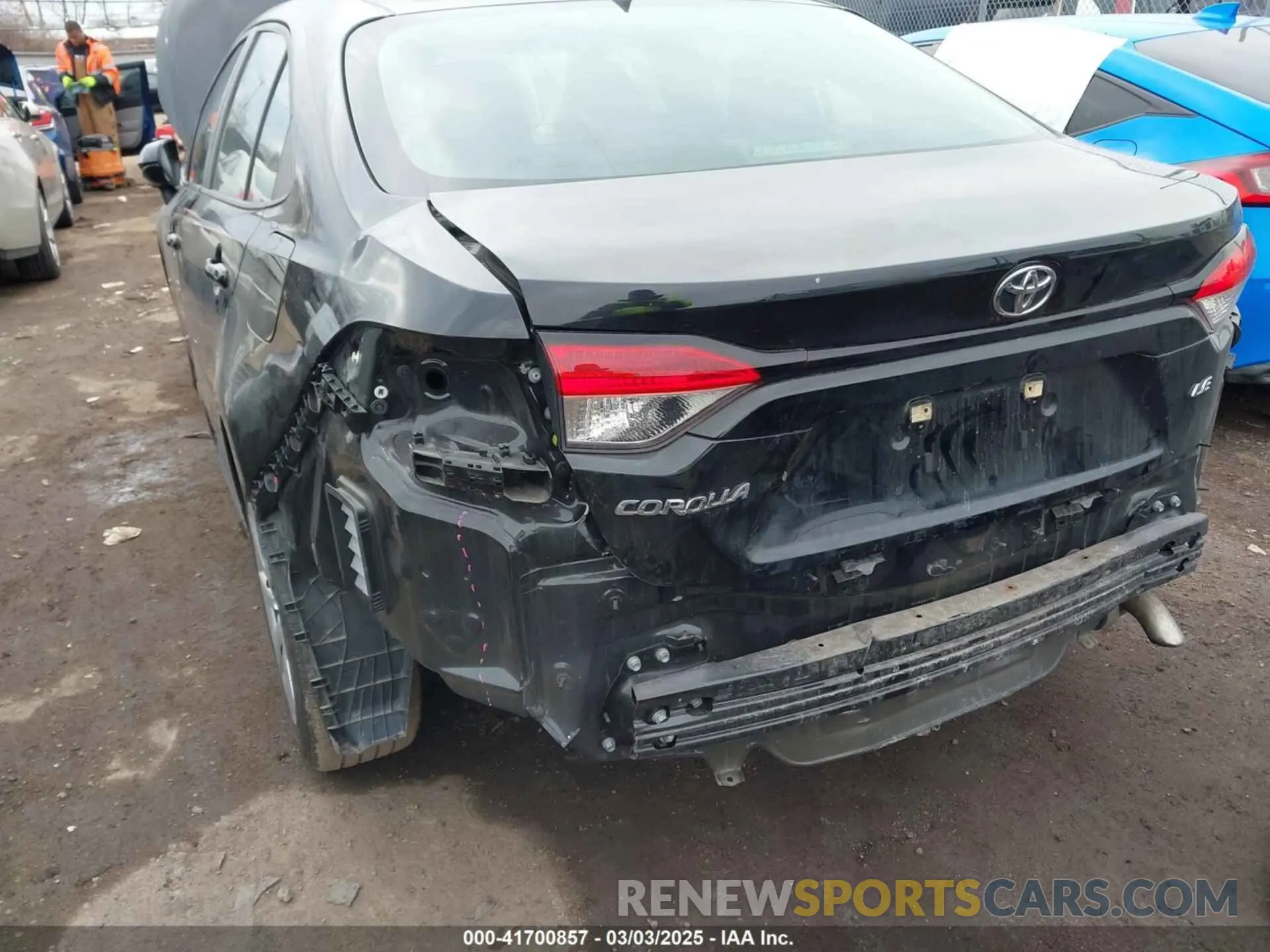 6 fotografías del automóvil dañado 5YFEPMAE1MP263628 TOYOTA COROLLA 2021