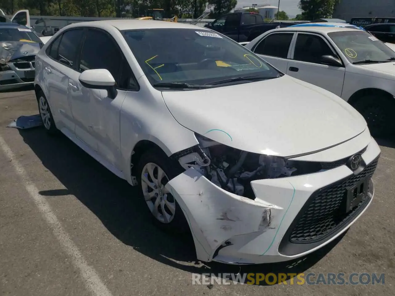 1 fotografías del automóvil dañado 5YFEPMAE1MP269882 TOYOTA COROLLA 2021