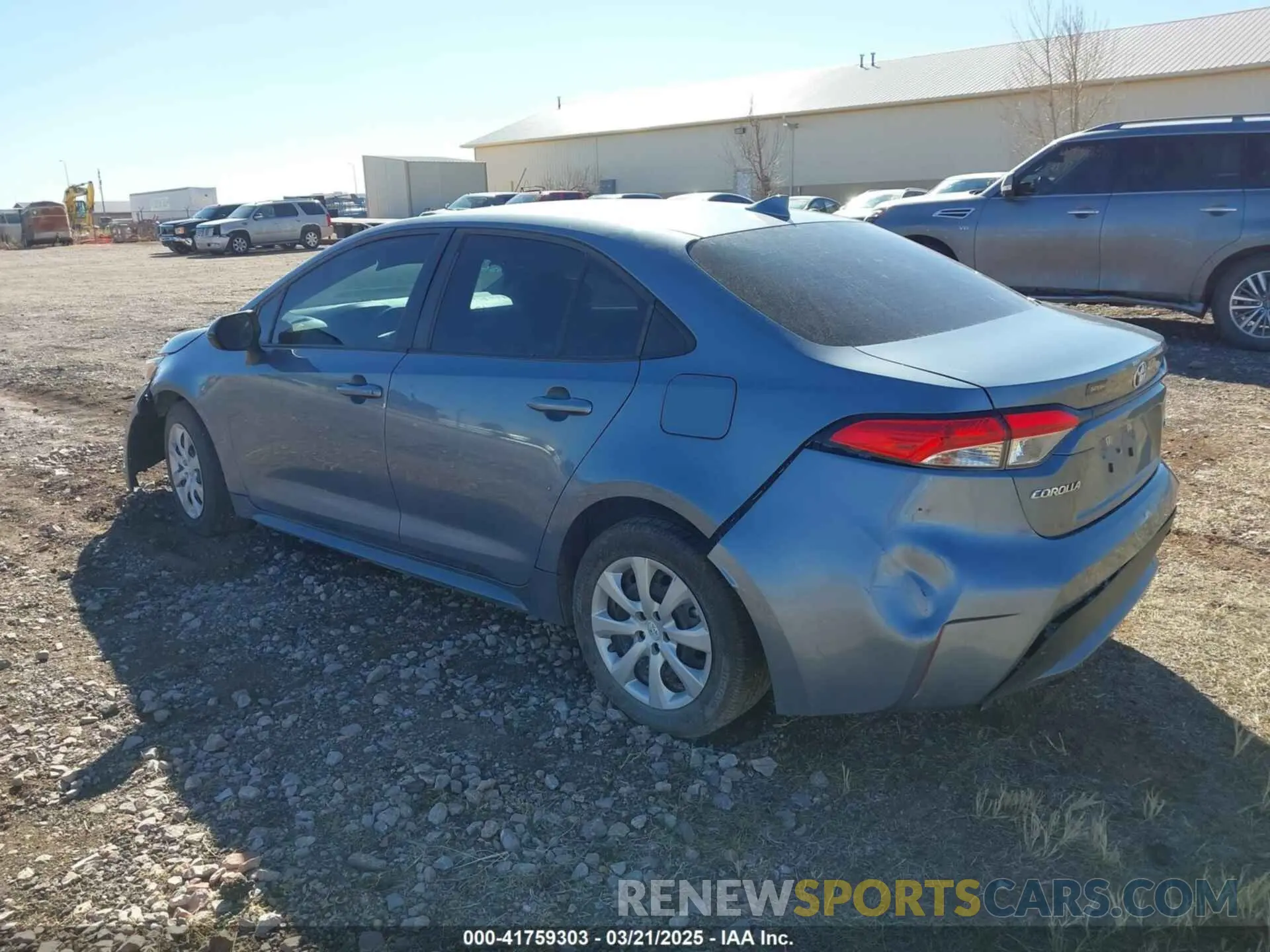 3 fotografías del automóvil dañado 5YFEPMAE2MP153140 TOYOTA COROLLA 2021