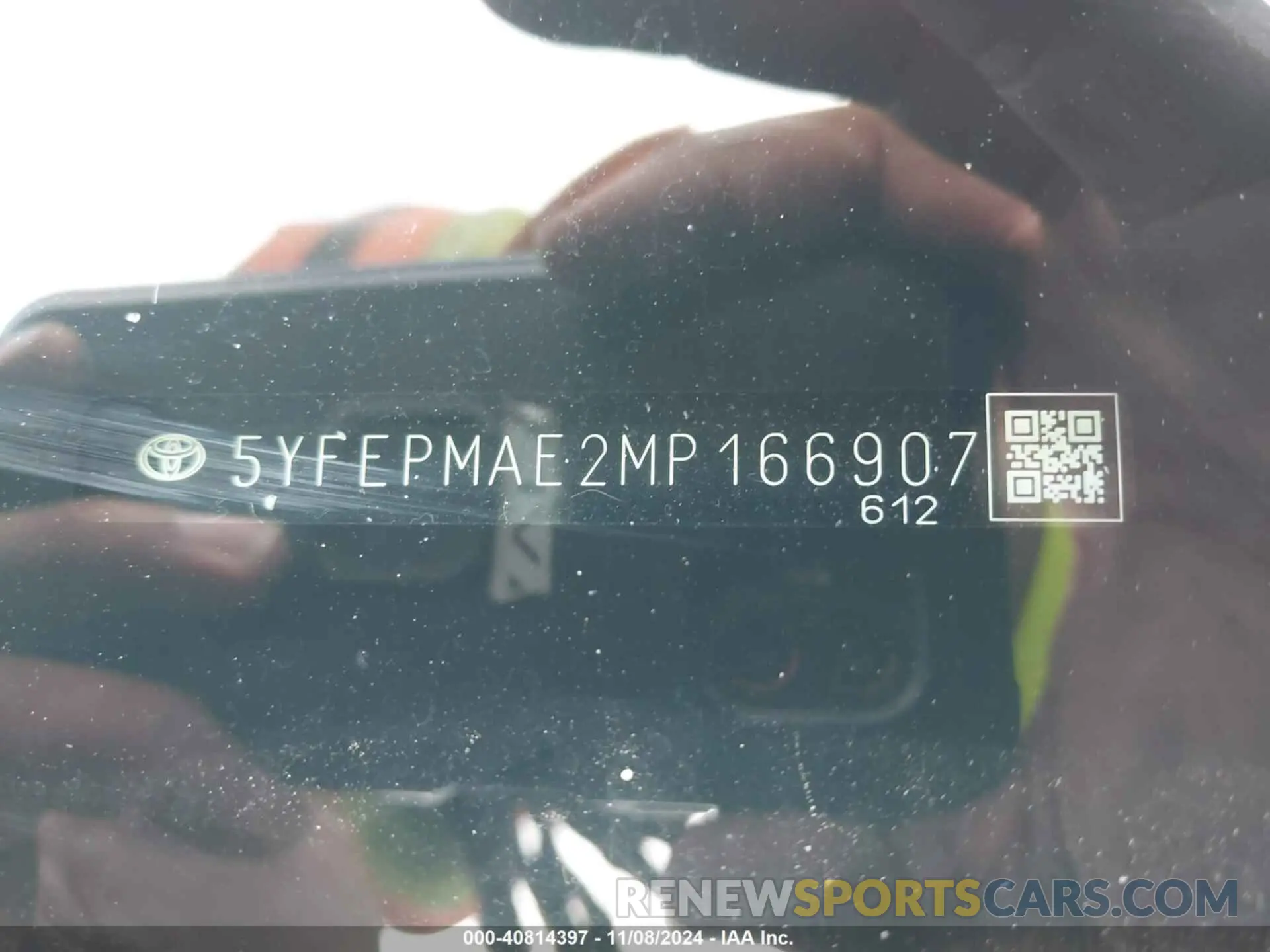 9 fotografías del automóvil dañado 5YFEPMAE2MP166907 TOYOTA COROLLA 2021