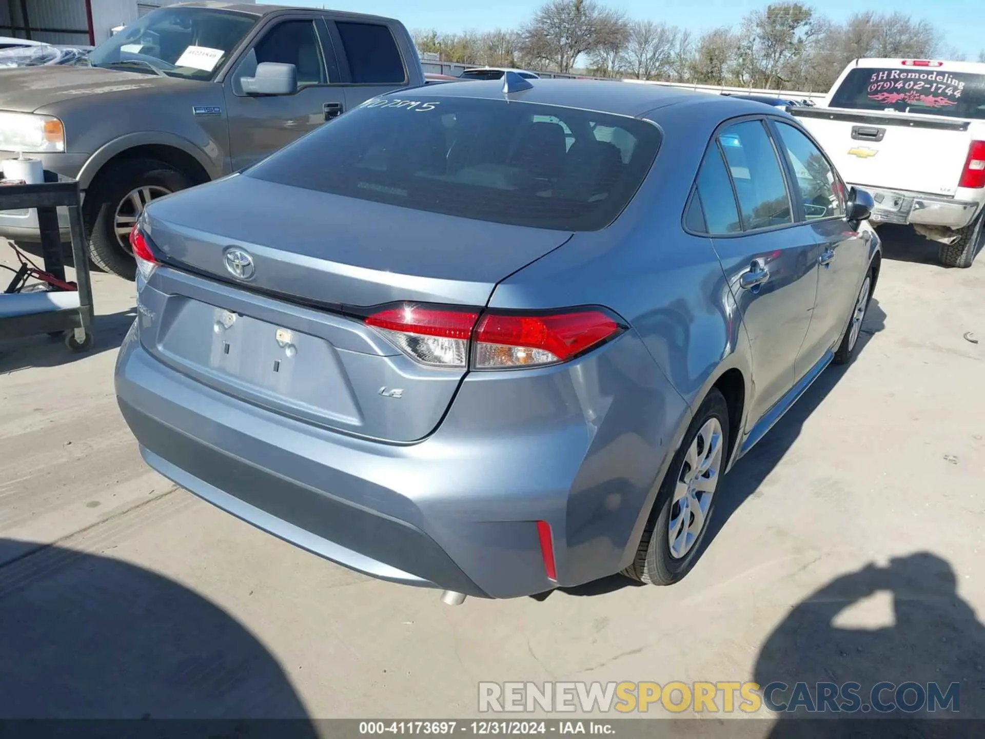 4 fotografías del automóvil dañado 5YFEPMAE2MP168060 TOYOTA COROLLA 2021