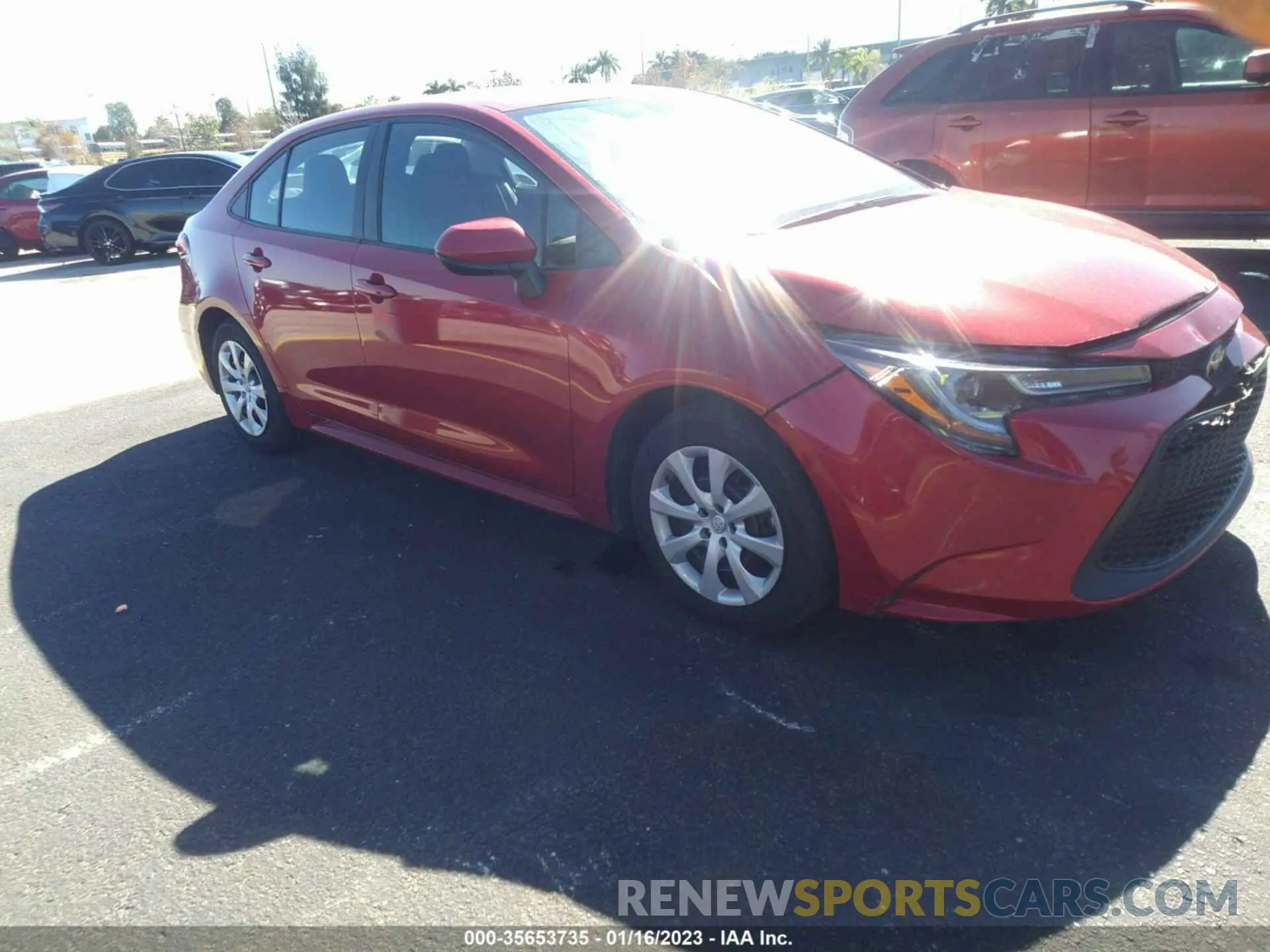 1 fotografías del automóvil dañado 5YFEPMAE2MP169869 TOYOTA COROLLA 2021