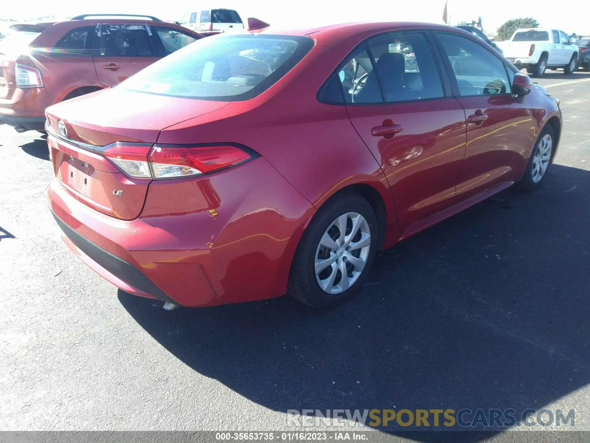 4 fotografías del automóvil dañado 5YFEPMAE2MP169869 TOYOTA COROLLA 2021