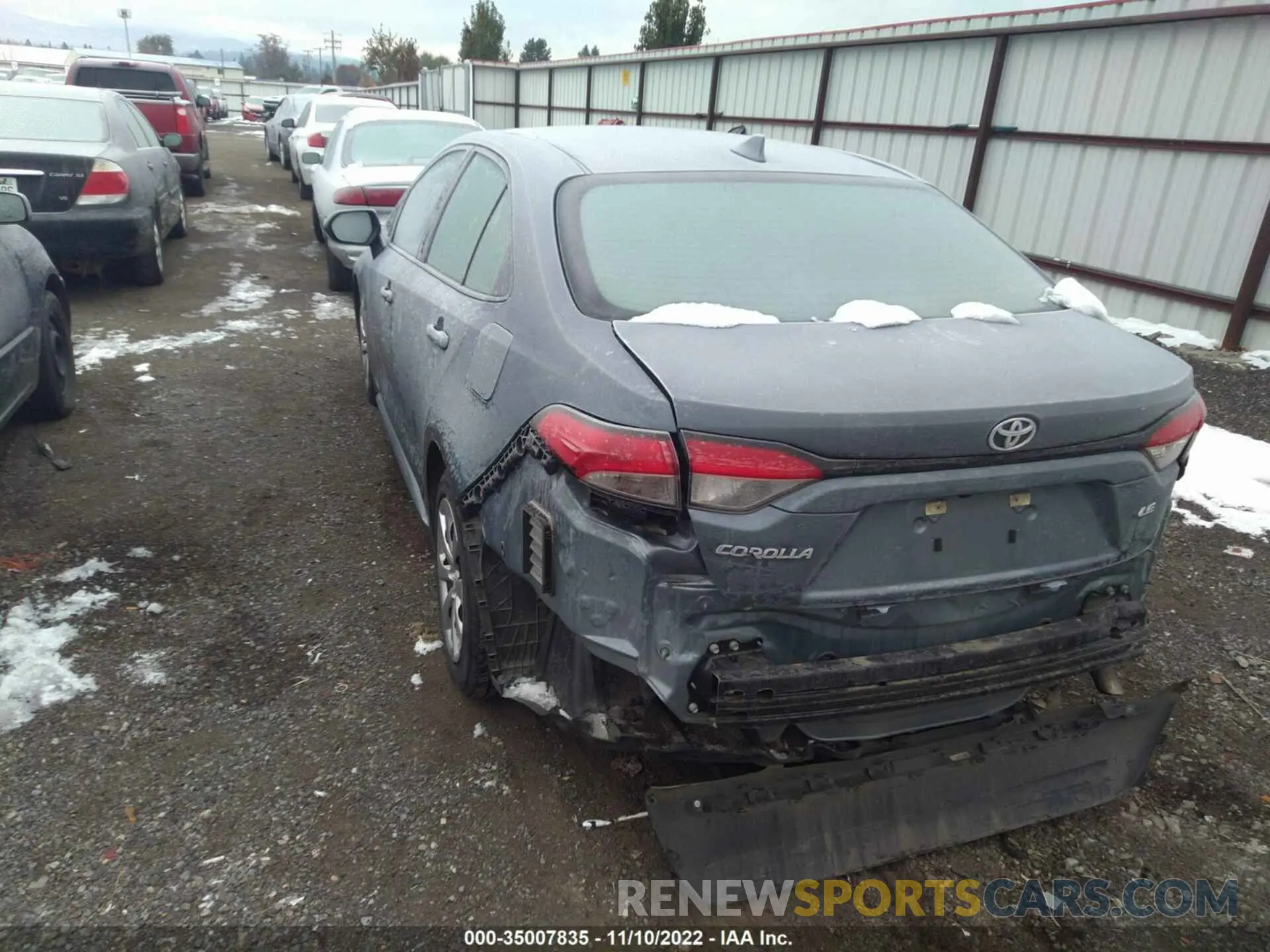 3 fotografías del automóvil dañado 5YFEPMAE2MP178538 TOYOTA COROLLA 2021