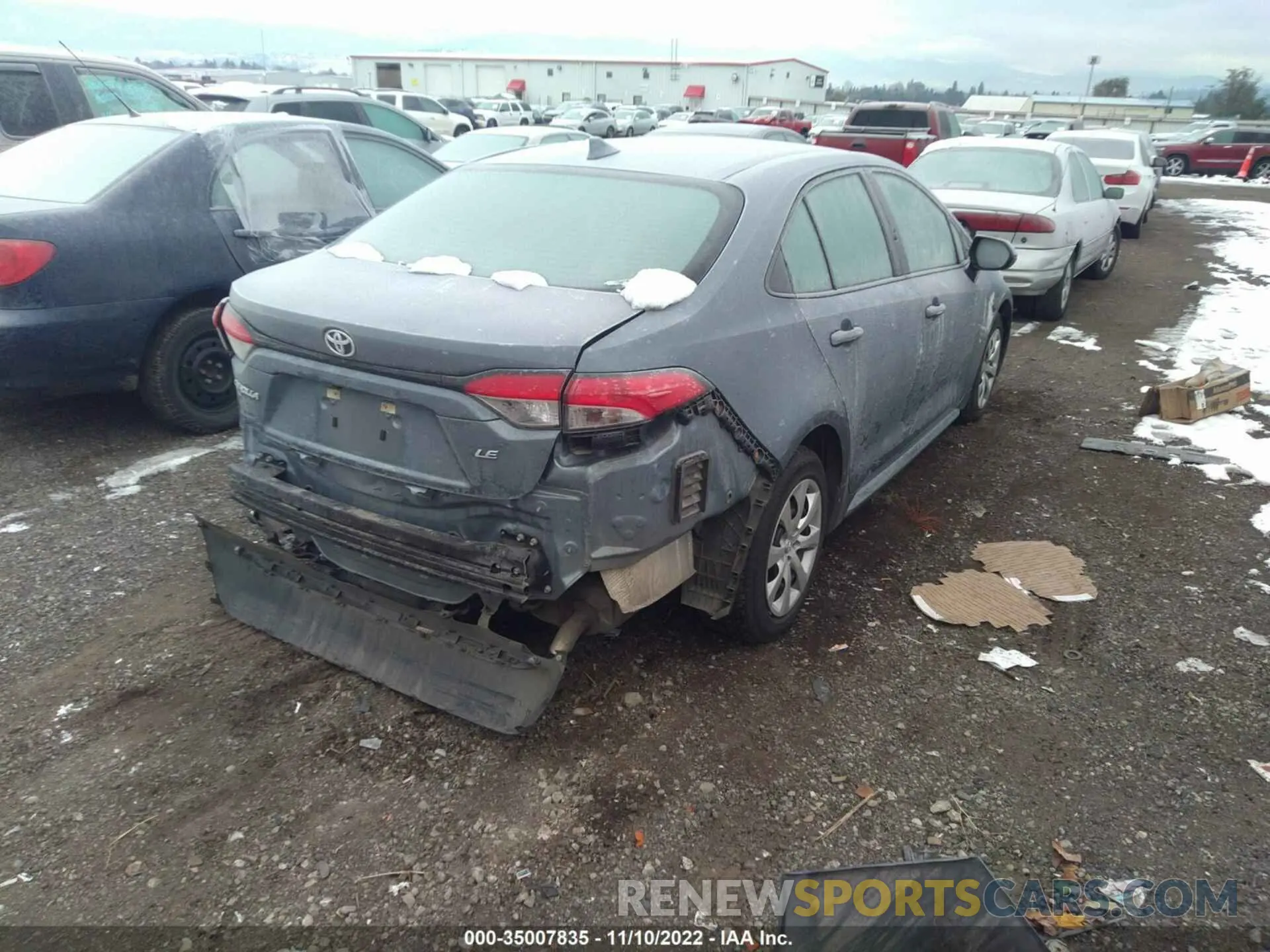 4 fotografías del automóvil dañado 5YFEPMAE2MP178538 TOYOTA COROLLA 2021