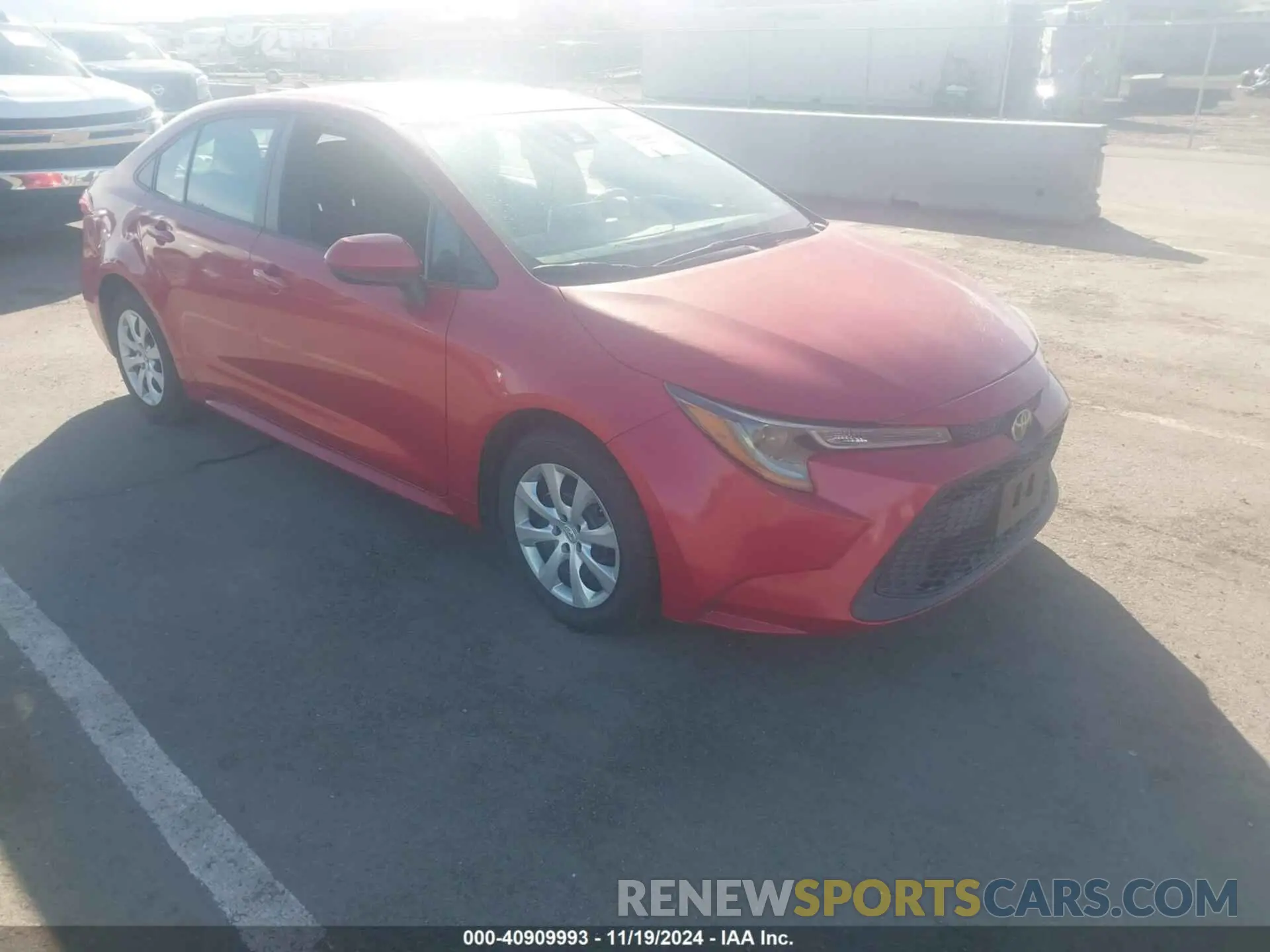 1 fotografías del automóvil dañado 5YFEPMAE2MP185019 TOYOTA COROLLA 2021